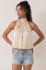 Satin Halter Blouse