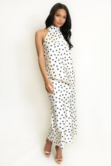 Polka Dots Midi Skirt