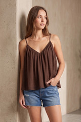 Crinkle Pleat Wired Neck Cami Top