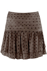 Polka Dot Ruffle Mini Skirt