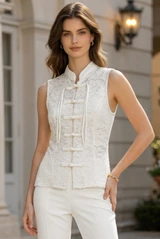 Lace Mandarin Waistcoat