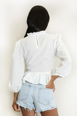 Light Wash Distressed Denim Shorts