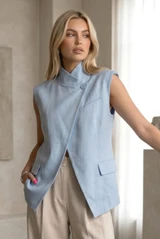 Asymmetric Wrap Waistcoat