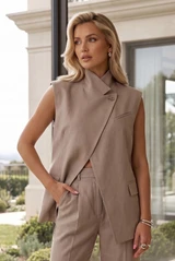 Asymmetric Wrap Waistcoat