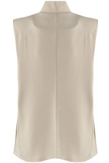Asymmetric Wrap Sleeveless Blazer