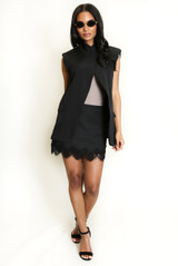 Asymmetric Wrap Sleeveless Blazer