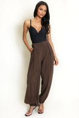 Pleated Balloon Fit Trousers