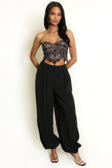 Pleated Balloon Fit Trousers