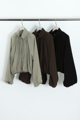 Bubble Hem Bomber Jacket