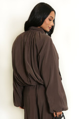 Bubble Hem Bomber Jacket