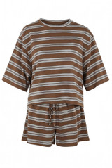 Striped T-Shirt and Shorts Set
