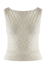 Floral Textured Sleeveless Top