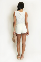 Floral Textured Sleeveless Top and Shorts Set