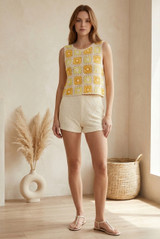 Floral Textured Shorts
