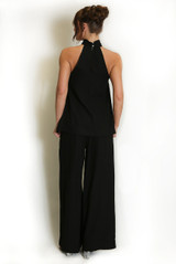 Buckle Halter Top And Trouser Set