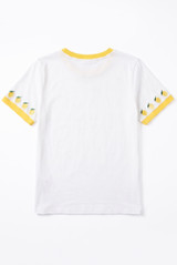 Embroidered Lemon Trim T-Shirt