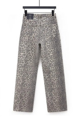 Extra Long Straight Fit Leopard Jeans