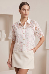 Short Sleeve Crochet Blouse