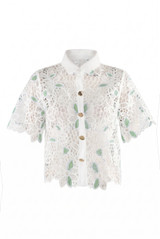 Short Sleeve Crochet Blouse