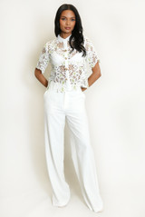 Short Sleeve Crochet Blouse