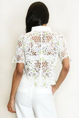 Short Sleeve Crochet Blouse