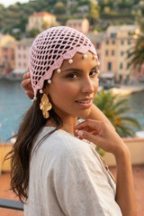 Pearl Hem Crochet Hat 