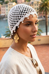 Pearl Hem Crochet Hat 