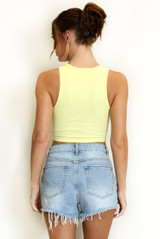 Basic Cropped Ribbed Vest Top