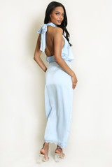 Satin Side Slit Maxi Skirt