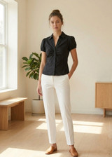Puff Sleeves Gathered Blouse
