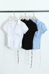Puff Sleeves Gathered Blouse