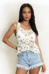 Crochet Daisy Vest