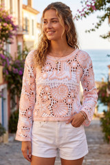 Coastal Crochet Lace Blouse