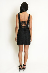 Corset Lace Back Mini Dress