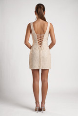 Corset Lace Back Mini Dress