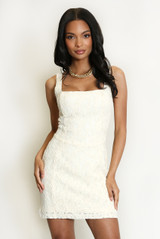 Corset Lace Back Mini Dress