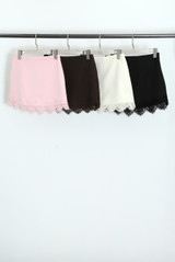 Lace Hem Mini Skirt