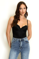 Lace Detail Seamless Bodysuit