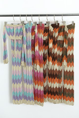 Zig Zag Crochet Knit Crop Top and Trouser Set