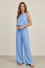 Balloon Hem Crop Top and Trouser Set