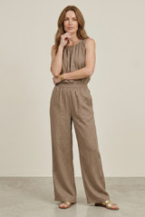 Balloon Hem Crop Top and Trouser Set