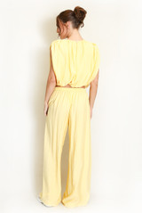 Balloon Hem Crop Top and Trouser Set