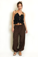 Ruffle Tie Crop Top