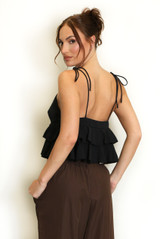 Ruffle Tie Crop Top