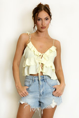 Ruffle Tie Crop Top