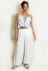 Ruffle Tie Crop Top