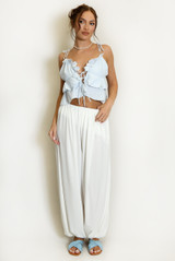 Ruffle Tie Crop Top