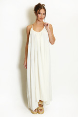 Crinkle Beaded Halter Maxi Dress