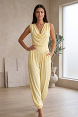 Cowl Neck Balloon Leg Jumpsuit