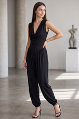 Cowl Neck Balloon Leg Jumpsuit